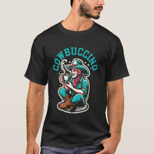 Cowboy Coffee Lover Western Rodeo Horse Rider Bull T-Shirt