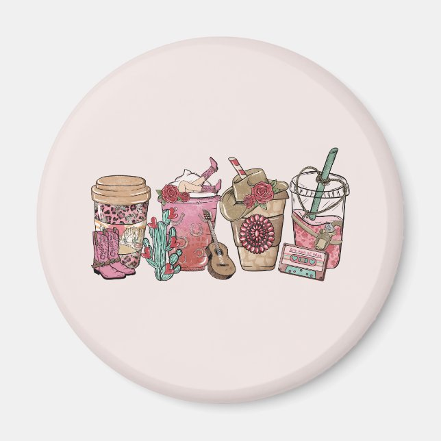 Cowboy Coffee Time Magnet (Front)