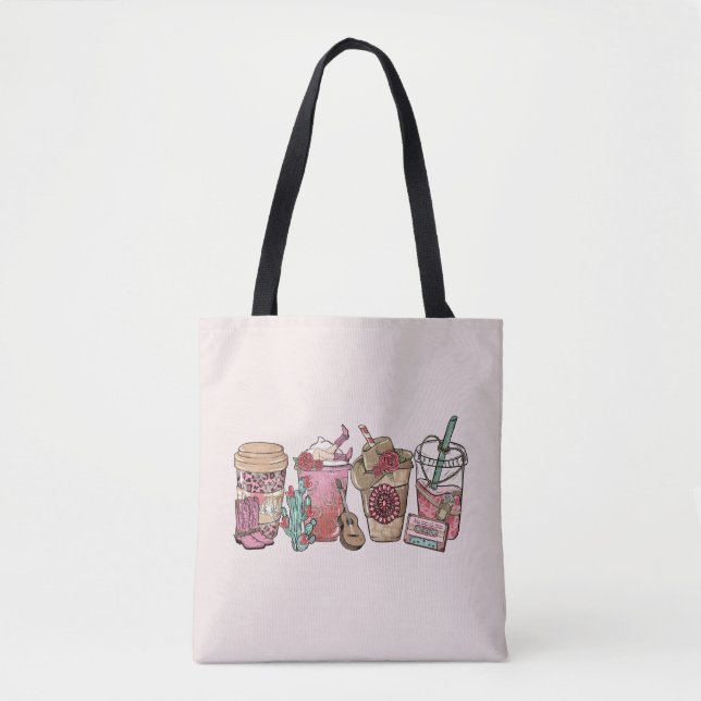 Cowboy Coffee Time Tote Bag (Front)