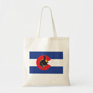 Cowboy-Colorado-Flag Tote Bag