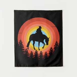 COWBOY COLORFUL SUNSET  TAPESTRY