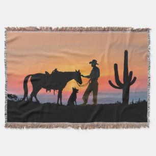 COWBOY COMPANIONS THROW BLANKET