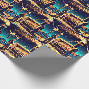 Cowboy Cooking On The BBQ Pit Christmas Wrapping Paper