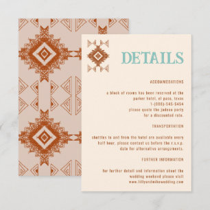 Cowboy Country West Wedding Details Enclosure Card