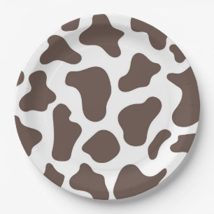 Cowboy Cow Print Wild West Western Rodeo Party Paper Plate