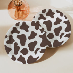 Cowboy Cow Print Wild West Western Rodeo Party Paper Plate