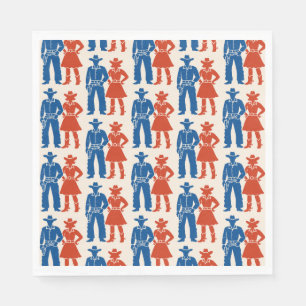 Cowboy & Cowgirl Americana Napkin