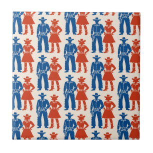 Cowboy & Cowgirl Americana Tile