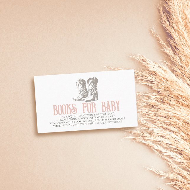 Cowboy/Cowgirl Boots Shower Books for Baby Enclosure Card (Creator Uploaded)