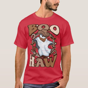 Cowboy Cowgirl Ghost Boo Haw Retro Halloween Weste T-Shirt