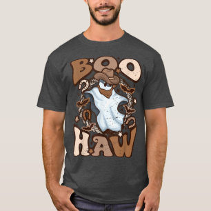 Cowboy Cowgirl Ghost Boo Haw Retro Halloween Weste T-Shirt