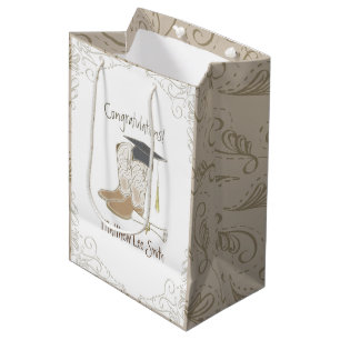Cowboy Cowgirl Graduation Country Western Party Medium Gift Bag