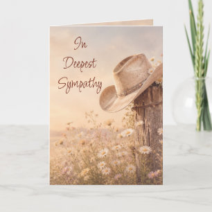 Cowboy Cowgirl Horse Western Riding Sympathy Card