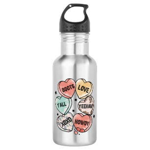 Cowboy & Cowgirl Love   Western-Themed 532 Ml Water Bottle