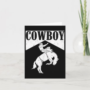 Cowboy Cowgirl Rodeo Horse Riding Country Western  Card