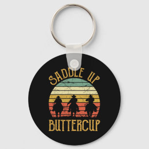 Cowboy Cowgirl Southern Western Saddle Up Buttercu Key Ring