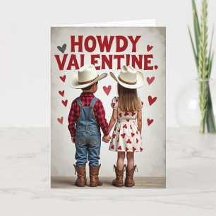Cowboy Cowgirl Valentine Card