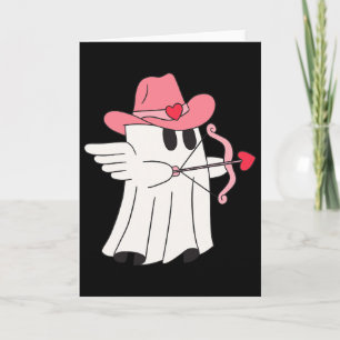 Cowboy Cupid Ghost Valentine Tee For Couples Fun L Card