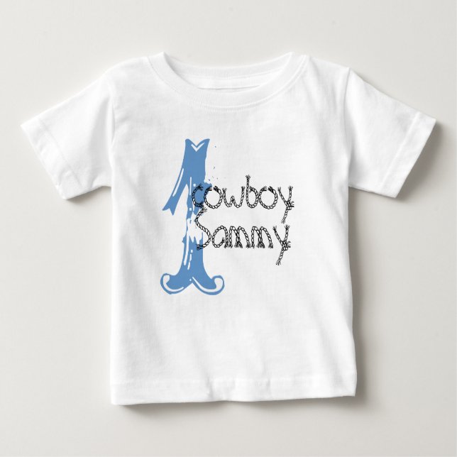 Cowboy  Customisable 1st Birthday Tshirt (Front)