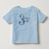Cowboy Customisable 3rd Birthday Tshirt