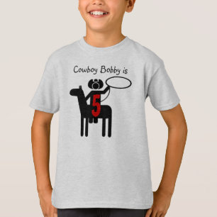 Cowboy Customisable Birthday T-shirt
