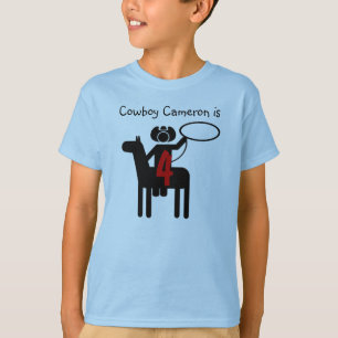 Cowboy Customisable Birthday T-shirt