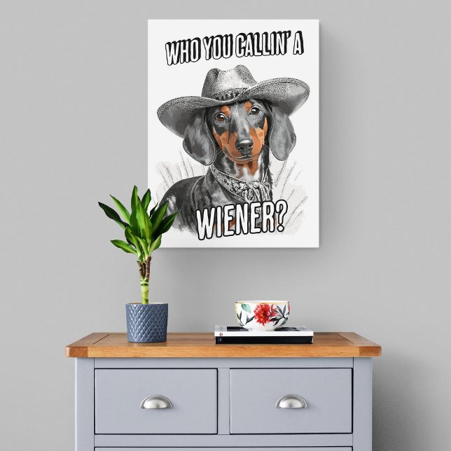 Cowboy Dachshund Dog Funny Wiener Poster (Creator Uploaded)