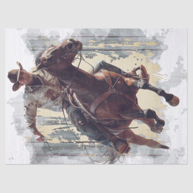 Cowboy Decoupage Tissue Paper (Front)