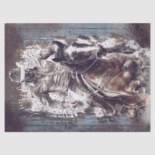 Cowboy Decoupage Tissue Paper
