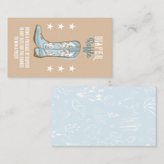 Cowboy Desert Diaper Raffle Enclosure Card