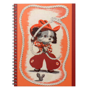 cowboy dog spiral notebook