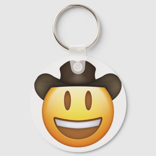 Cowboy Emoji Key Ring (Front)
