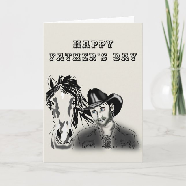 Cowboy Father's Day Card (Front)