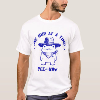 Cowboy Frog Doodle – One Hop at a Time! Yee Haw T-Shirt