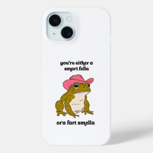 Cowboy Frog Meme Smart Fella or Fart Smella iPhone 15 Case