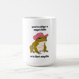  Cowboy Frog Meme Smart Fella or Fart Smella  Coffee Mug