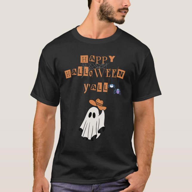 cowboy ghost halloween T-Shirt (Front)