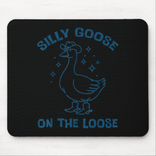 Cowboy Goose Silly On The Loose Funny Animal Men W Mouse Pad