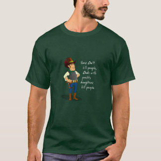 Cowboy Gun Control Debate Humourous T-Shirt