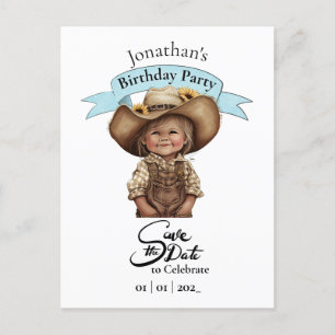 Cowboy Happy Birthday Boy Postcard