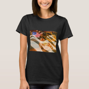 Cowboy Hat American Flag Sunrays T-Shirt