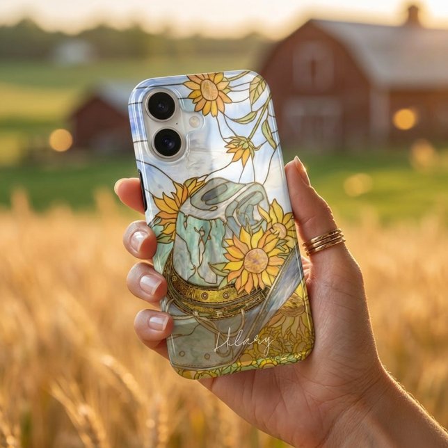 Cowboy Hat and Sunflowers Stained Glass (Creator Uploaded)