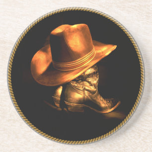 COWBOY HAT & BOOTS COASTER