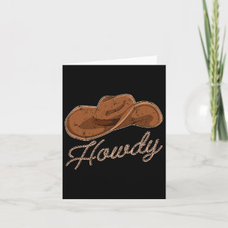 Cowboy Hat Howdy Western Country Cowboy  Card