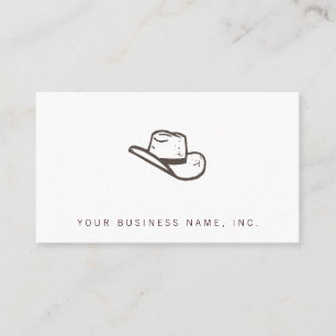 Cowboy Hat Letterpress Style Business Card