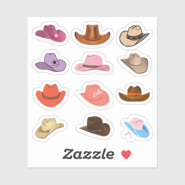 Cowboy Hat Stickers (Sheet)