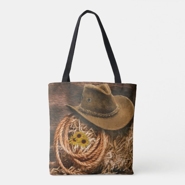 Cowboy Hat Tote Bag (Back)
