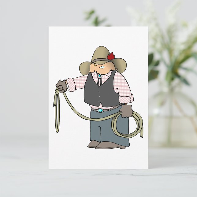 Cowboy Holding A Lasso Invitations (Creator Uploaded)