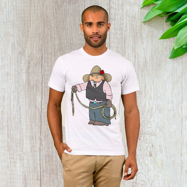 Cowboy Holding A Lasso Mens T-Shirt (Creator Uploaded)