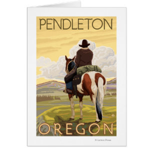 Cowboy & Horse - Pendleton, Oregon